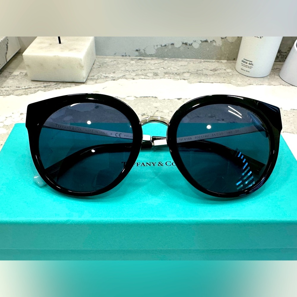 Tiffany Sunglasses TF4168 80014U Black Blue Polarized